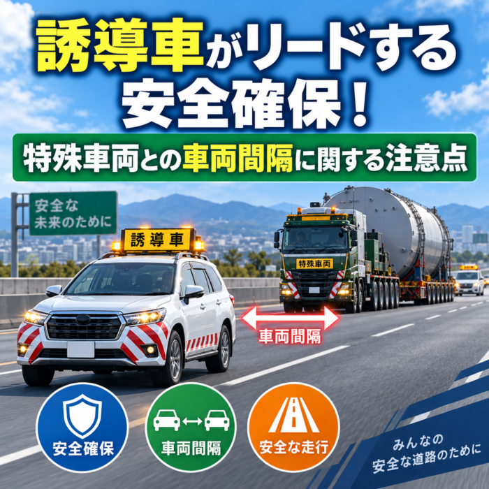 誘導車がリードする安全確保！特殊車両との車両間隔に関する注意点